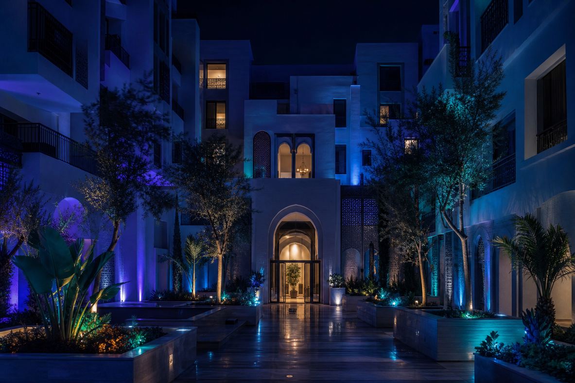 SYNEX — residential building courtyard for syndic ops